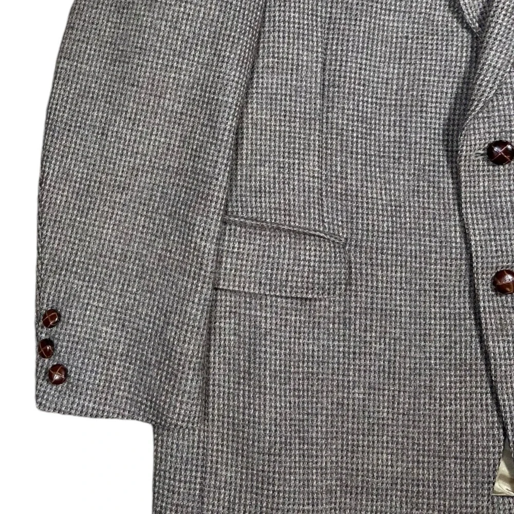 Rothschilds‎ Blazer Mens 44R Brown Houndstooth Ridgewood Supreme Sportcoat